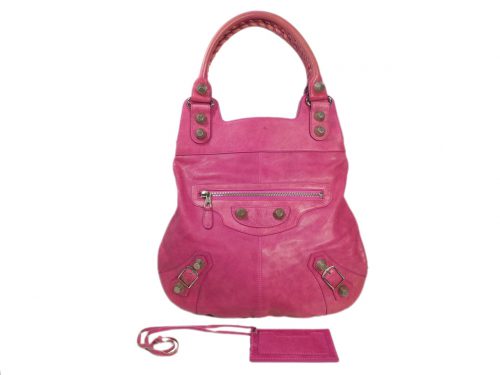 Balenciaga 192911 Magento Giant Slim Silver Hardware Hobo Bag-0